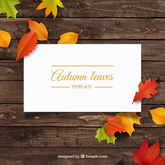 Free Vector autumn frame with leaves