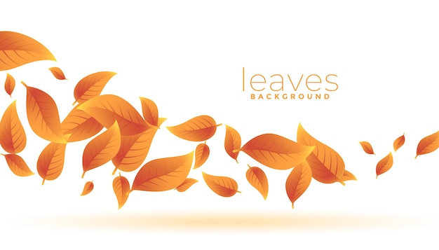 Free vector autumn green leaves falling background design