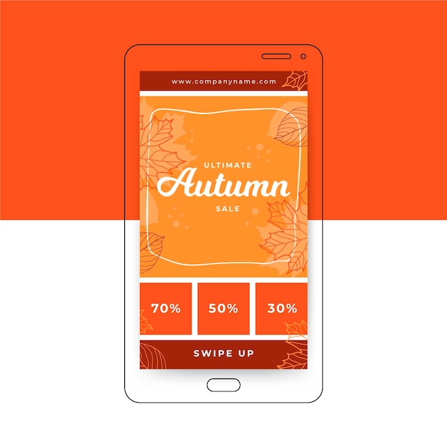 Autumn instagram story template