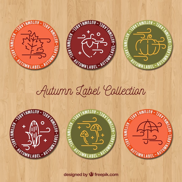 Autumn label set