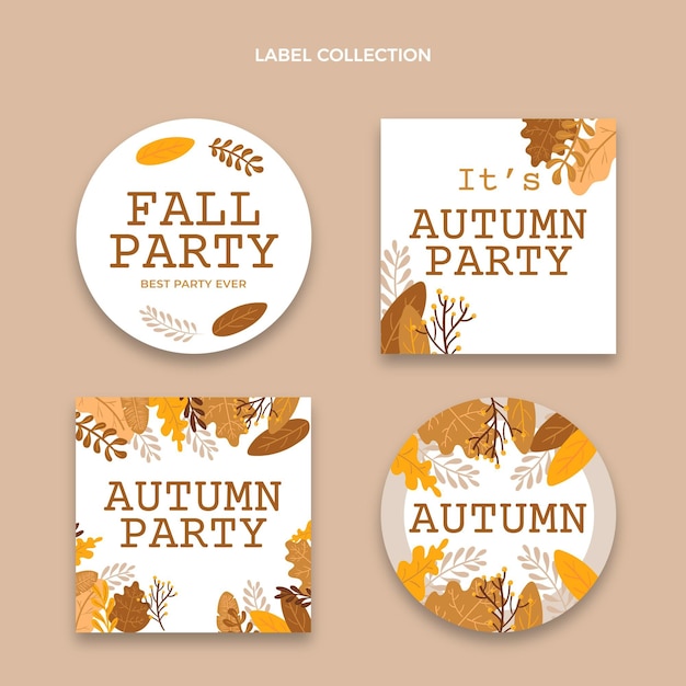 Autumn labels collection