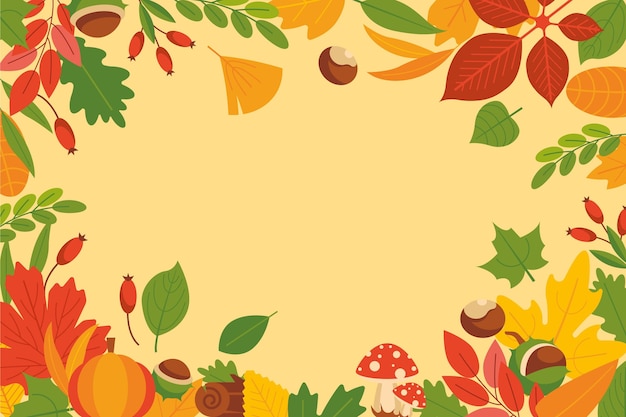 Free Vector autumn leaves background