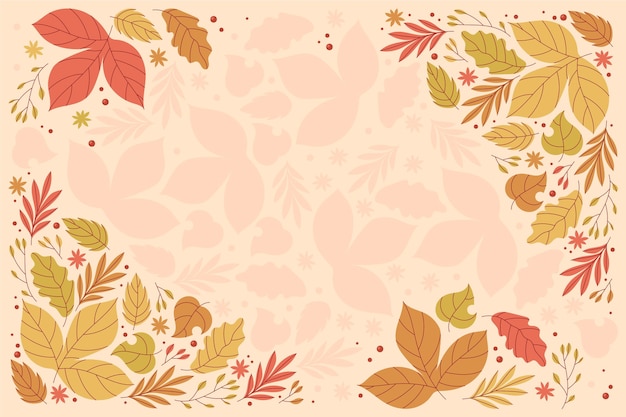 Free vector autumn leaves background