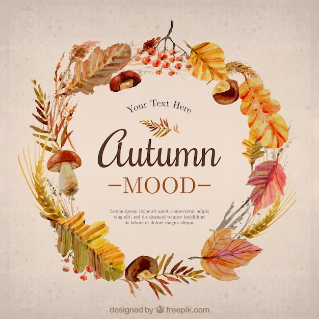 Free vector autumn mood template