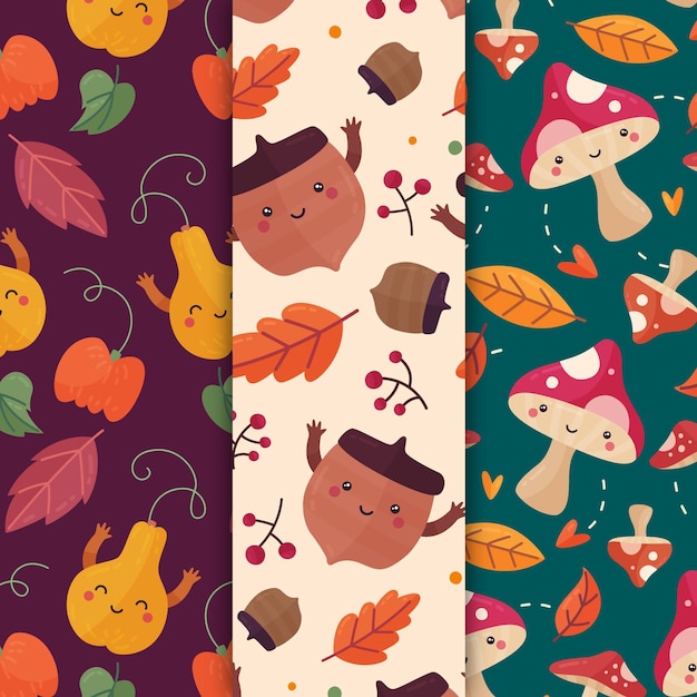 Autumn pattern collection