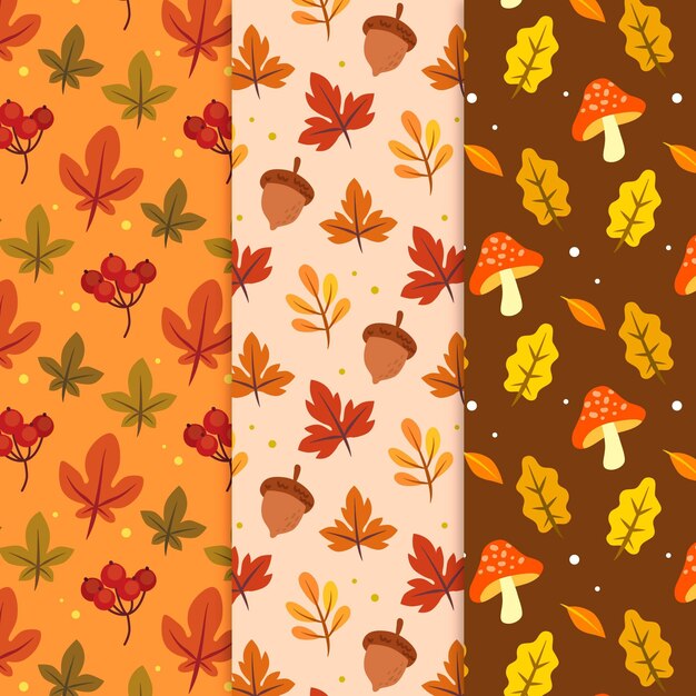 Autumn pattern set