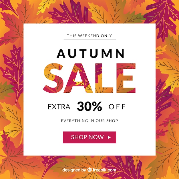 Autumn sale background