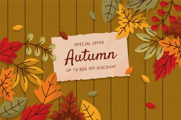 Free Vector autumn sale background