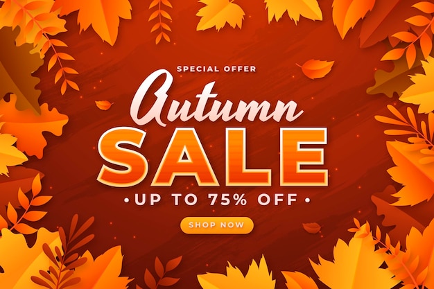 Autumn sale banner template