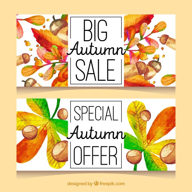 Autumn sale banners