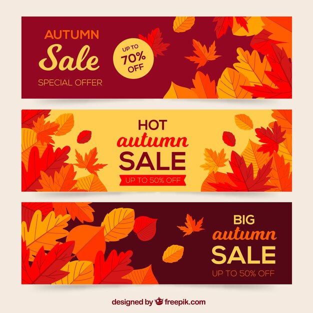 Autumn sale banners