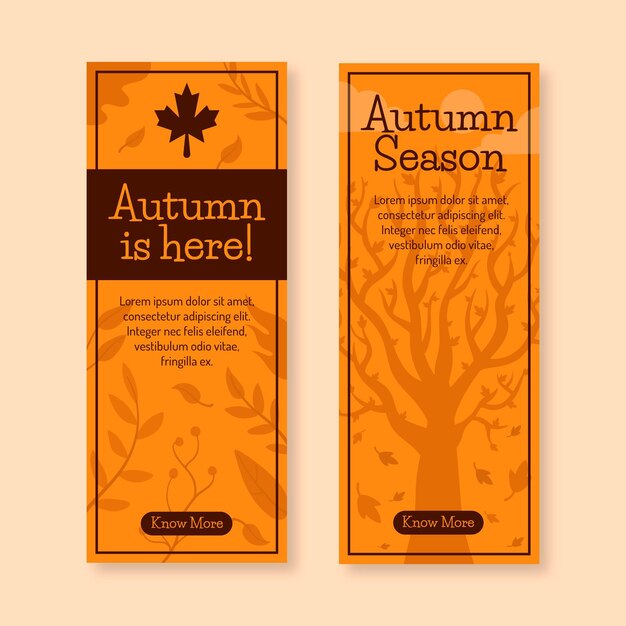 Autumn sale vertical banners