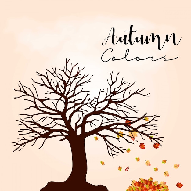 Free Vector autumn season design with light background vector