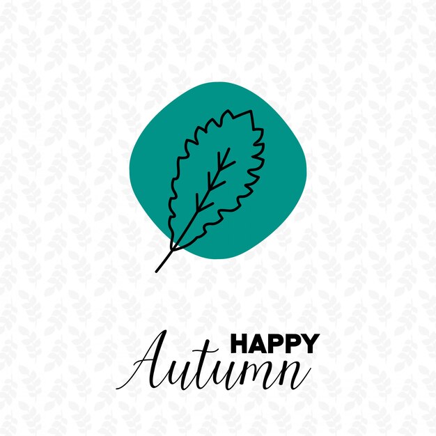 Autumn season with pattern background design vector 