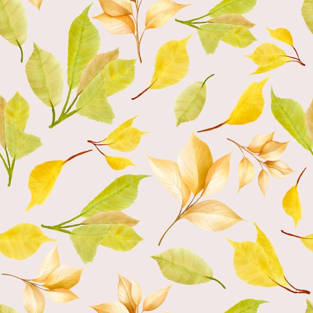 autumn and summer cherry blossom seamless pattern