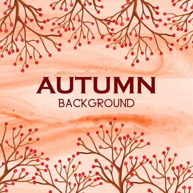 Free vector autumn watercolor background