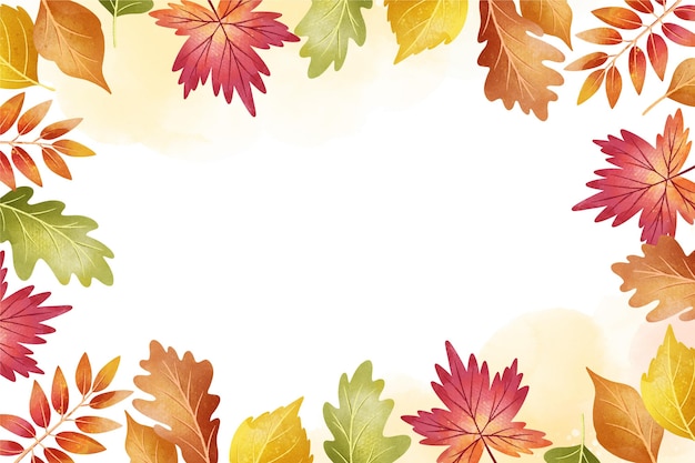 Autumn watercolor background