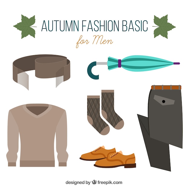 Free Vector autumnal accessories and clothing