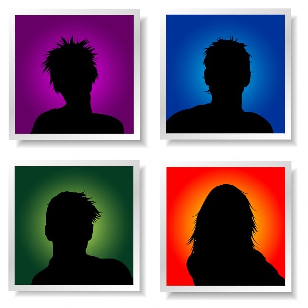 Free vector avatar silhouette collection