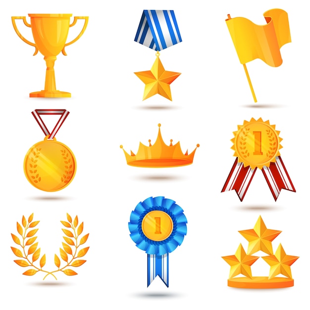 Award icons set