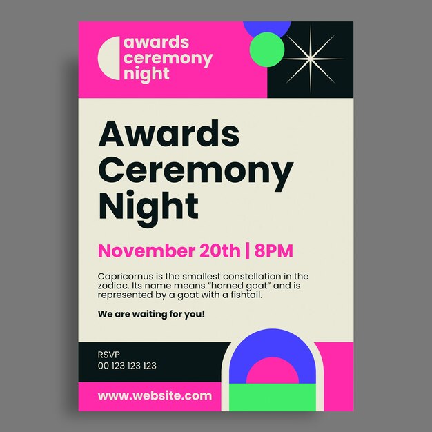 Awards ceremony night invitation