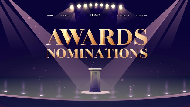 Awards nominations landing page