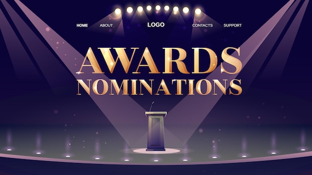 Awards nominations landing page