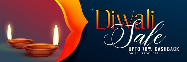 Awesome diwali sale banner design background