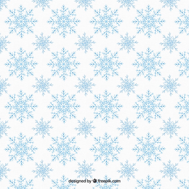 Awesome pattern with cute blue snowflakes