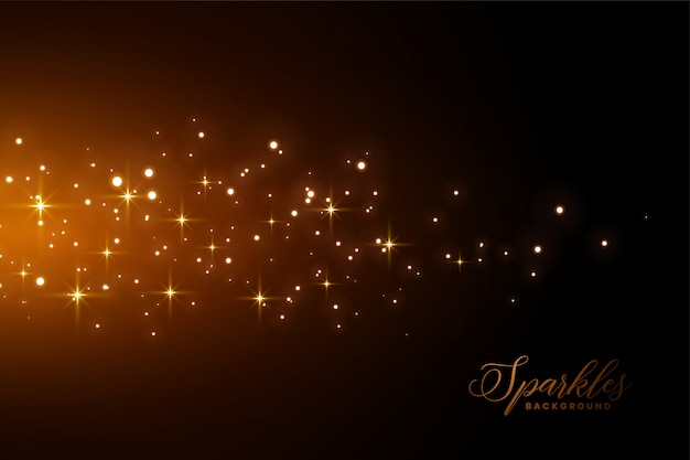 Free Vector awesome sparkles background with golden light effect