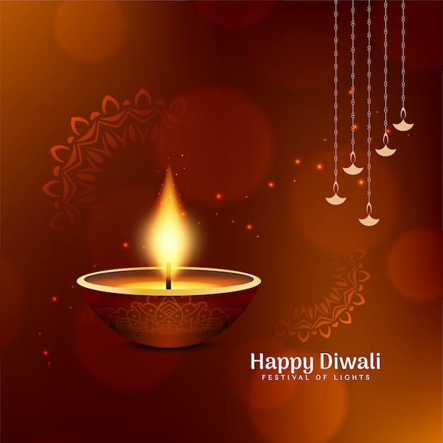 Awesome stylish Happy Diwali Indian festival background  