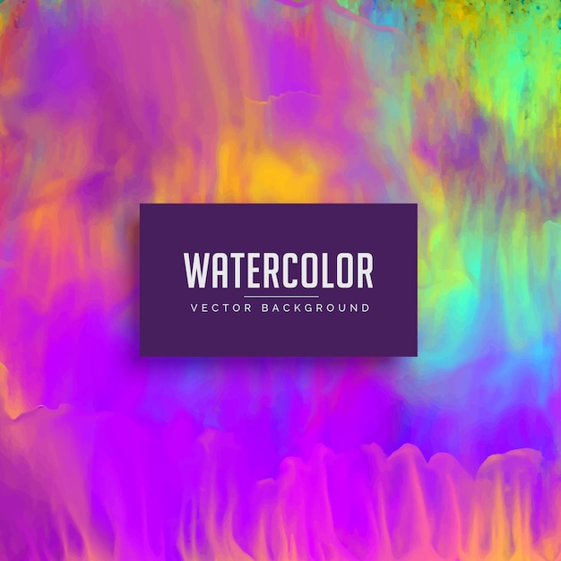 Free Vector awesome watercolor background with flowing paint