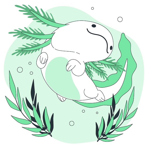 Axolotl concept illustration