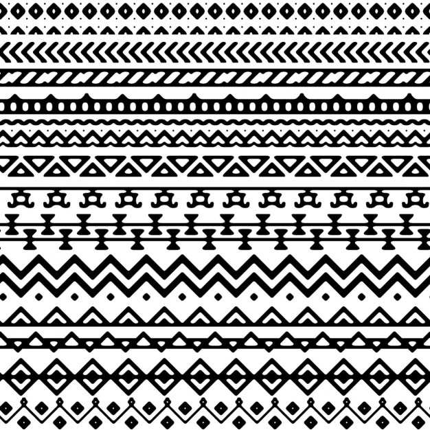 Aztec pattern of ornamental forms