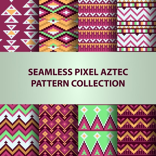 Free vector aztec patterns, collection