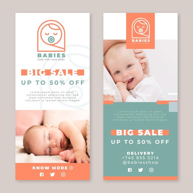 Baby banners template