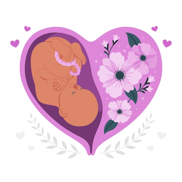 Baby birth concept illustration