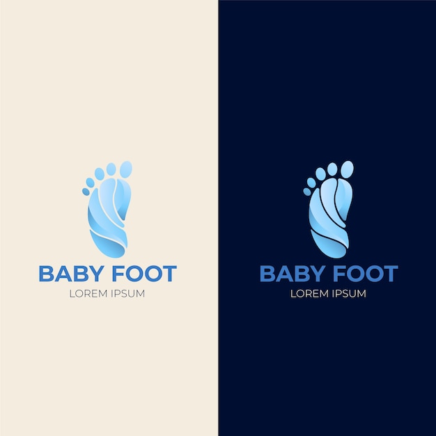 Baby foot logo design template