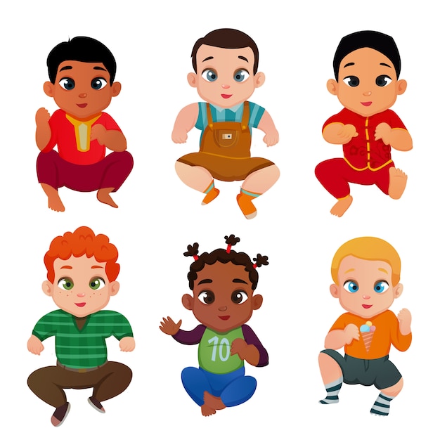 Free Vector baby international set