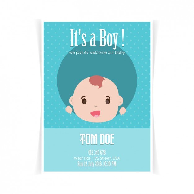 Baby shower card design