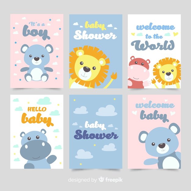 Baby shower card pack