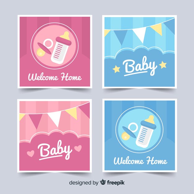 Baby shower card set