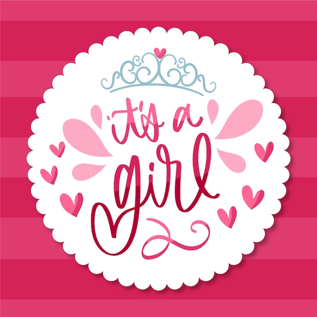 Free Vector baby shower girl wallpaper