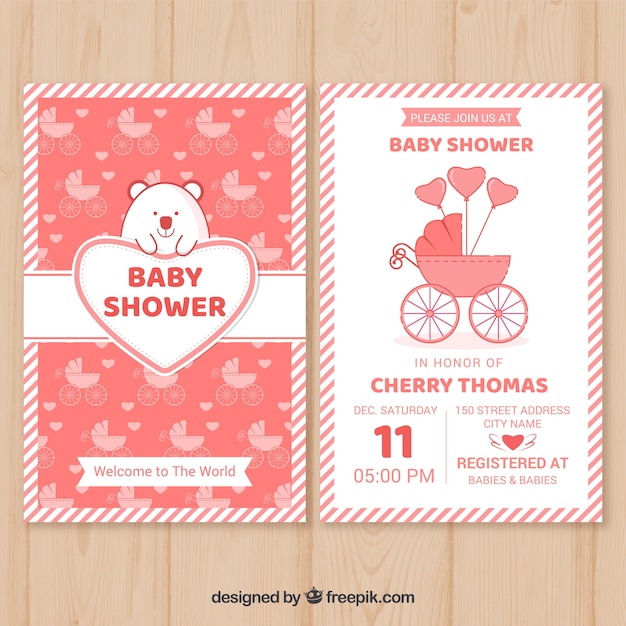 Baby shower invitation template