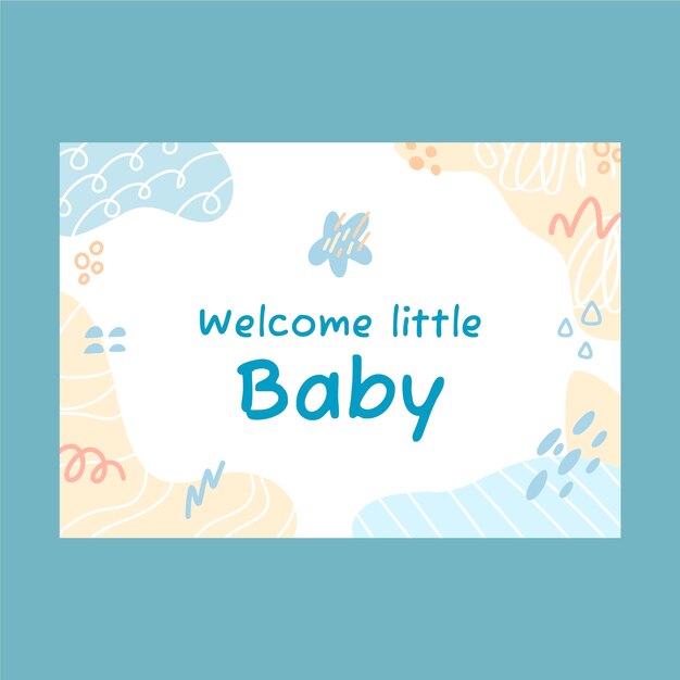 Baby shower invitation template