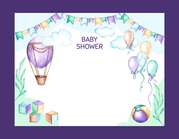 Baby shower party celebration photocall template