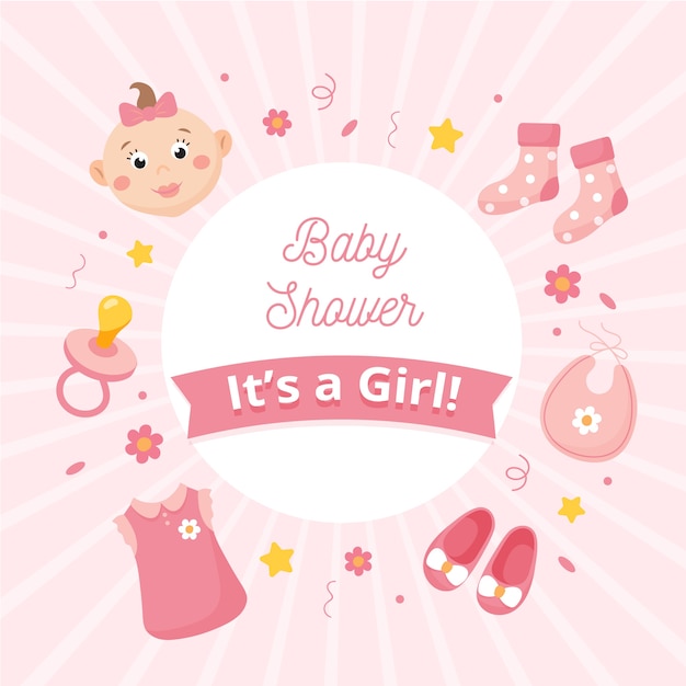 Baby shower reveal for girl