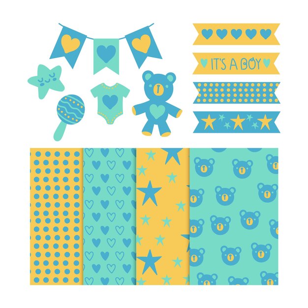 Baby shower scrapbook pack