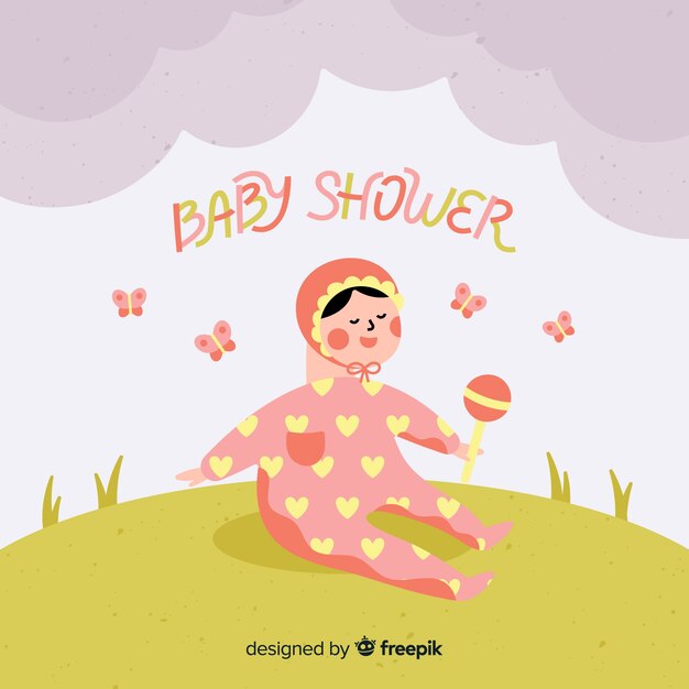 Baby shower template for girl