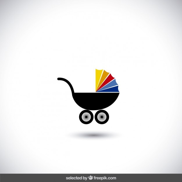 Free Vector baby stroller icon